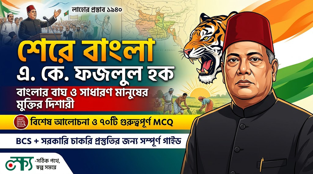 শেরে বাংলা এ. কে. ফজলুল হক: জীবনী ও ৭০টি গুরুত্বপূর্ণ MCQ | লক্ষ্য